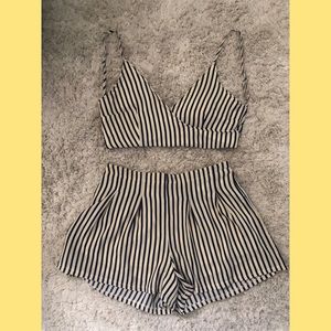Striped two piece set